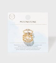 New Look 5 Pack Pale Blue Semi Precious Moonstone Stacking Rings